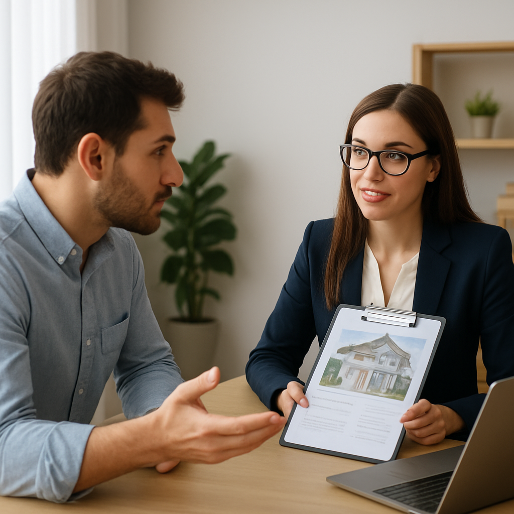 Generate an image when a customer or client make questions to the realtor-1